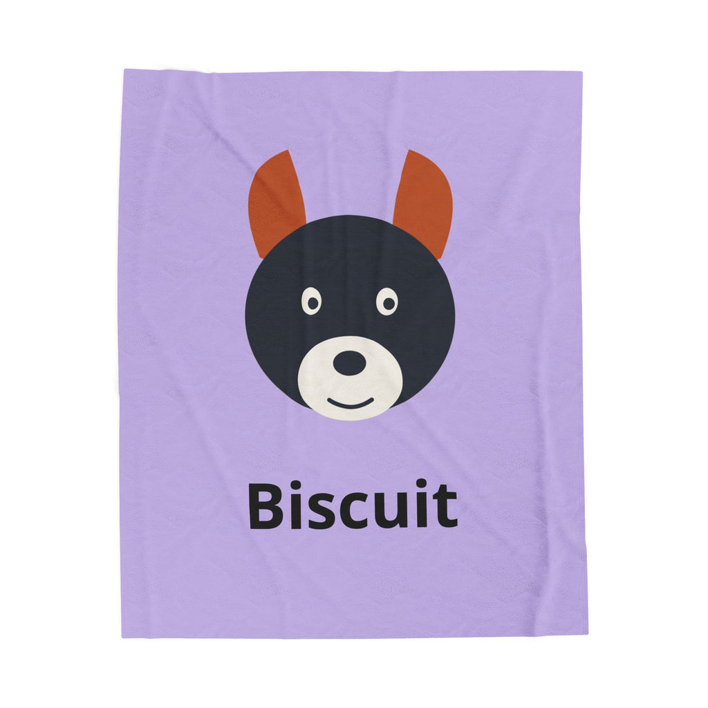 Custom Pet Photo Blanket - Personalized Plush Throw With Your Dog, Cat or Pet's Name - Pet Memorial Gift