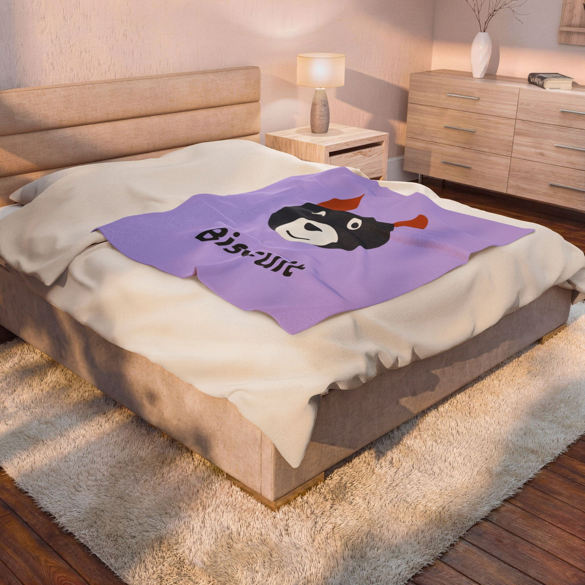 Custom Pet Photo Blanket - Personalized Plush Throw With Your Dog, Cat or Pet's Name - Pet Memorial Gift