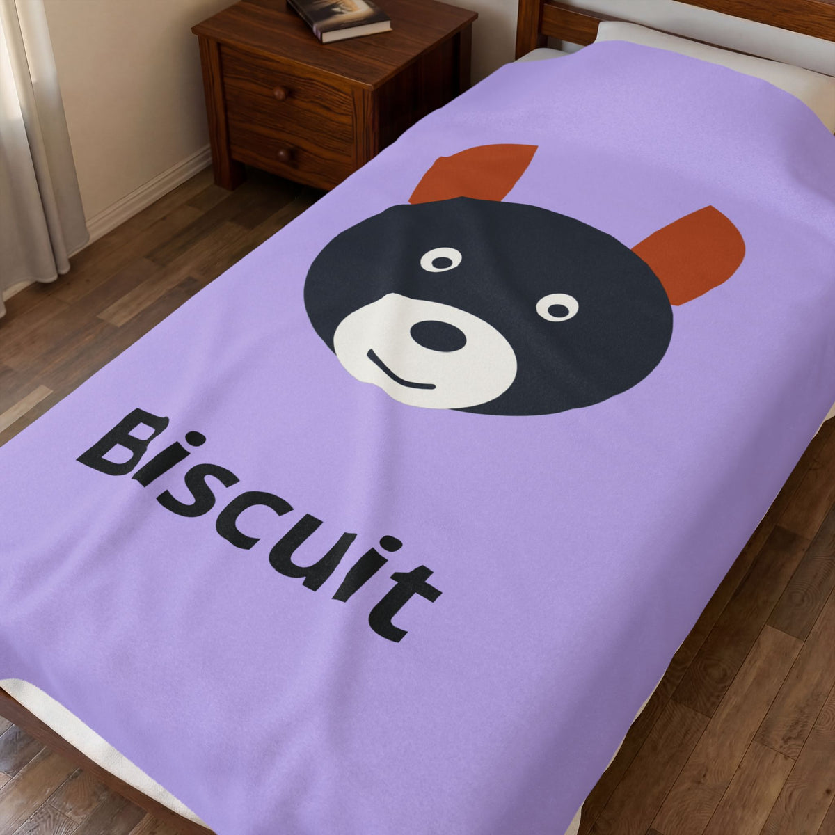Custom Pet Photo Blanket - Personalized Plush Throw With Your Dog, Cat or Pet's Name - Pet Memorial Gift