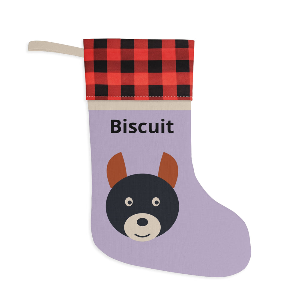 Custom Pet Photo Christmas Stocking - Personalized Dog, Cat & Pet Stocking With Name