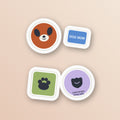 Dog Mom sticker sheet 4-pack, satin finish